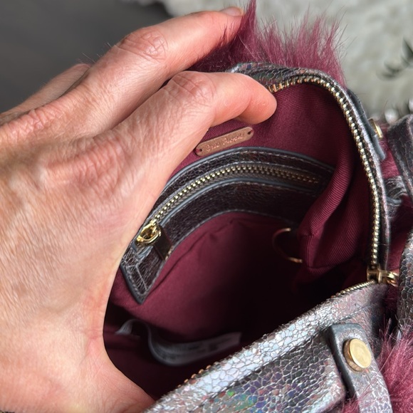 Free People Furry Crossbody and Kendall+ Kylie Furry accessory w/ leather ears - Picture 5 of 9